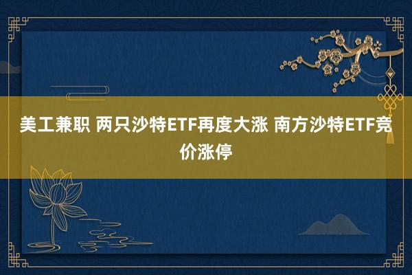 美工兼职 两只沙特ETF再度大涨 南方沙特ETF竞价涨停